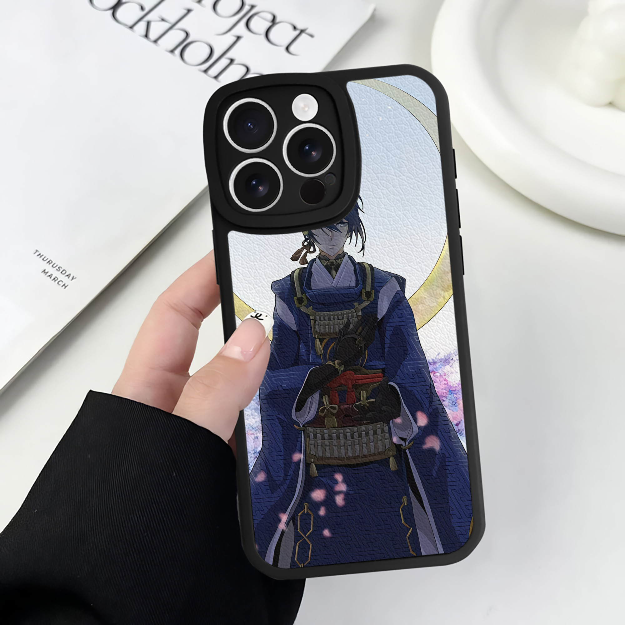 （画像用） 刀剣乱舞 Touken Ranbu 【iPhone 16シリーズ対応】シリコンスマホケース（レザー調） 材質：シリコン